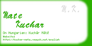 mate kuchar business card
